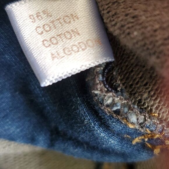 JLO by Jennifer Lopez jeans with faux leather accent junior size 7 - Picture 12 of 15